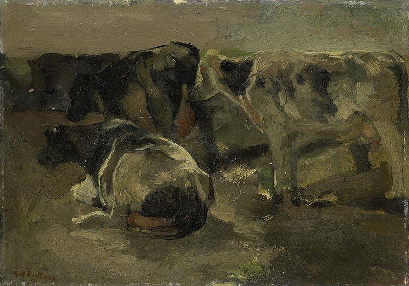 George Hendrik Breitner Four Cows oil painting picture